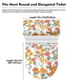 thumbnail image 7 of Yuyamidu Floral Toilet Lid Cover Protector 2 Pieces Flower Toilet Tanks & Lids Dust Cover Set Polyester Toilet Seat Cover with Anti-Slip Elastic Edge, Bathroom Decoration, 7 of 7