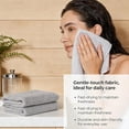 thumbnail image 3 of Bxaolu Ultra Soft 3 Pack Cotton Towel Set, Contains a Bath Towels 28x55 inch, a Hand Towels 13x29 inch & a Wash Coths 13x13 inch, Ideal Bathroom Everyday use, Compact & Lightweight - Gray, 3 of 9