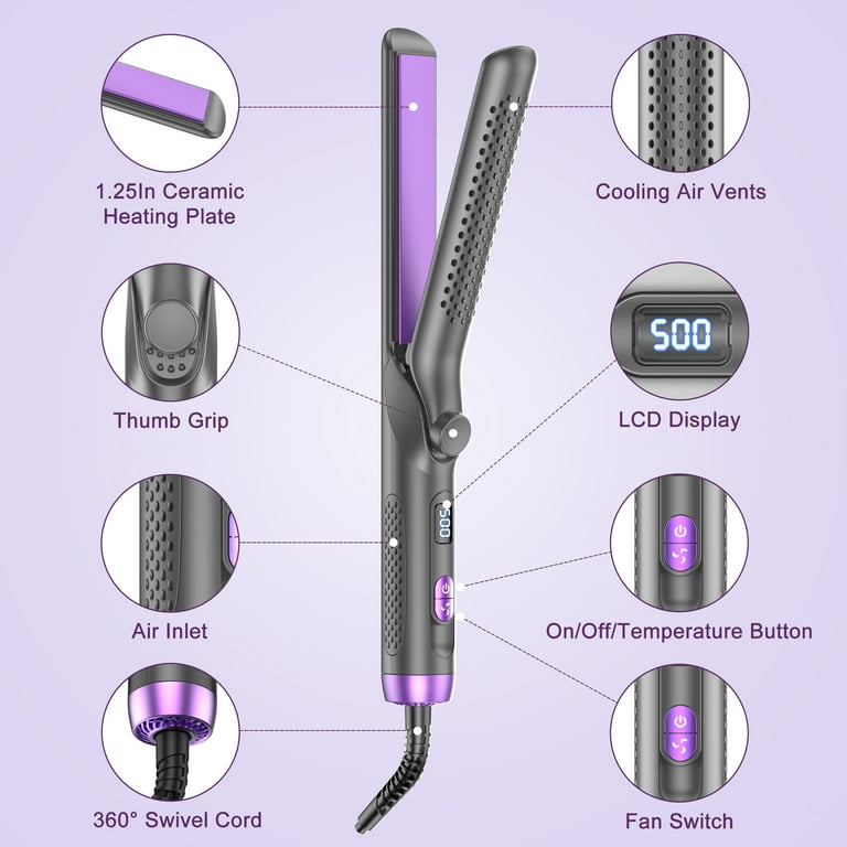 NEXPURE Airflow Styler, 2-in-1 Curling Iron and Flat Iron, 360