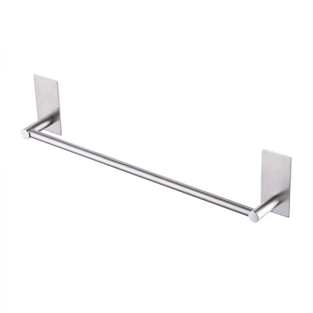 Toallero Adhesivo Montado En La Pared Toallero De Baño De Acero Inoxidable Toallero Autoadhesivo De 32 Cm Toallero, Almacenamiento De Toallas De Baño Gancho Adhesivo De Baño, Plata Mate JAMW Sencillez