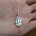 thumbnail image 3 of Sterling Silver Lightning Bolt Pendant Necklace, 18" Chain, 3 of 3