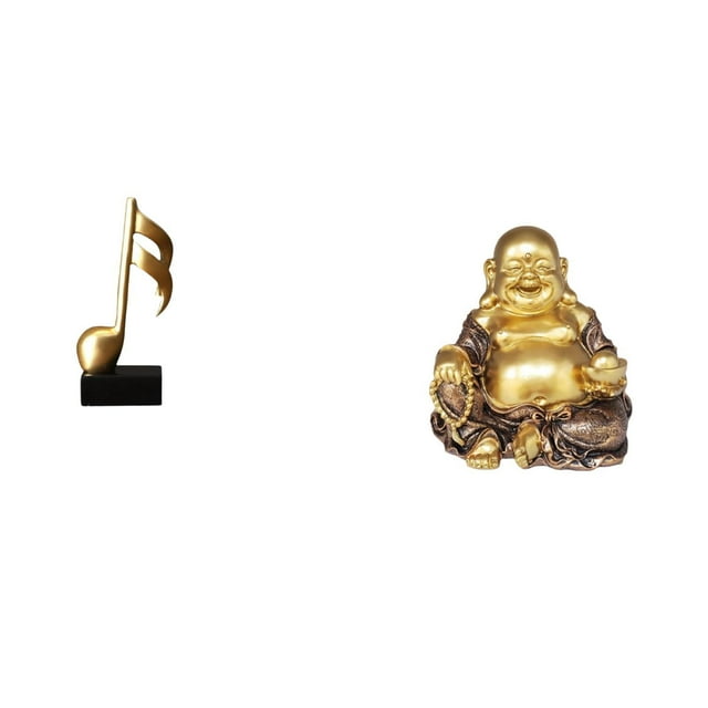 Estatua de Buda de escritorio, figura musical, escultura de meditación, bodhisattva, adorno budista de resina, adecuado para decoración del hogar y la