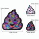 thumbnail image 4 of DIY Use Poo Shaped Cloth Stickers 3Pcs Colorful Embroider Sequin Patch, 4 of 4