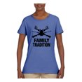 thumbnail image 2 of Wild Bobby, Family Tradition Buck Hunting, Hunting, Women Graphic Tee, Light Blue, XX-Large, 2 of 4