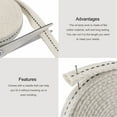 thumbnail image 3 of Uxcell 10mm Flat Wide 2 Meter Long Cotton Oil Lamp Wick with Black Stitch, 2 Roll, 3 of 5