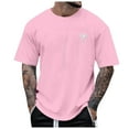thumbnail image 1 of Huesdet T-Shirts Graphiques pour Hommes à Manches Courtes Col Rond Imprimé Lettres Colorées T-Shirts d'Été Décontractés (e,3TG), 1 of 3