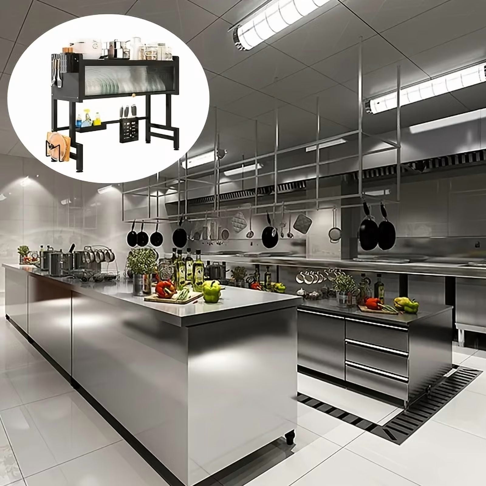 Multi-Tier Dish Drying Rack with Dust-Proof Cover, Countertop Kitchen Sink Drainer for Plates, Bowls & Chopsticks, Black