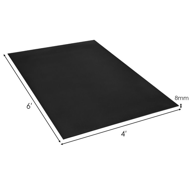 Gymax Large Yoga Mat 6' x 4' x 8 mm Thick Workout Mats for Home Gym  Flooring Black