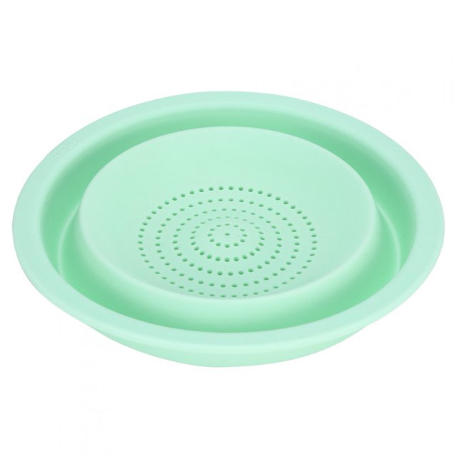 Escurridor, Escurridor De Cocina, Utensilios De Cocina, Colador De Alimentos, Hogar Plegable De Silicona Para Accesorios De Cocina, Restaurante De Cocina Cergrey Azul