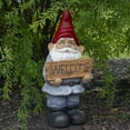 thumbnail image 2 of Northlight 17" Gnome with Welcome Sign Outdoor Garden Statue, 2 of 5