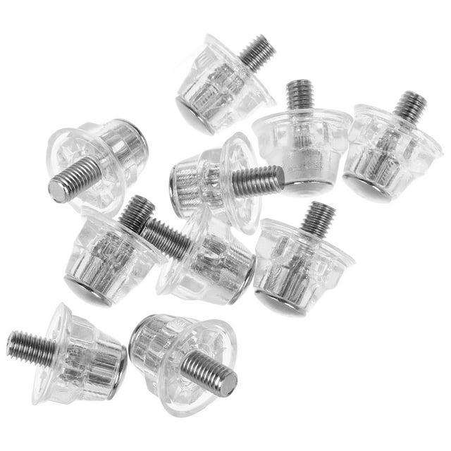 Crampons de Soccer Transparents 10 Pcs 0.8X0.6X0.6In Aluminium