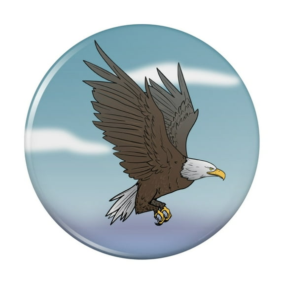 Bald Eagle Flying Kitchen Refrigerator Locker Button Magnet