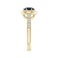thumbnail image 3 of ANGARA Natural 1 ct Blue Sapphire Halo Ring with Diamond Accents in 14K Yellow Gold for Women (Size-6mm) | September Birthstone, Anniversary, Jewelry Gift for Women | Natural Blue Sapphire Ring, 3 of 10