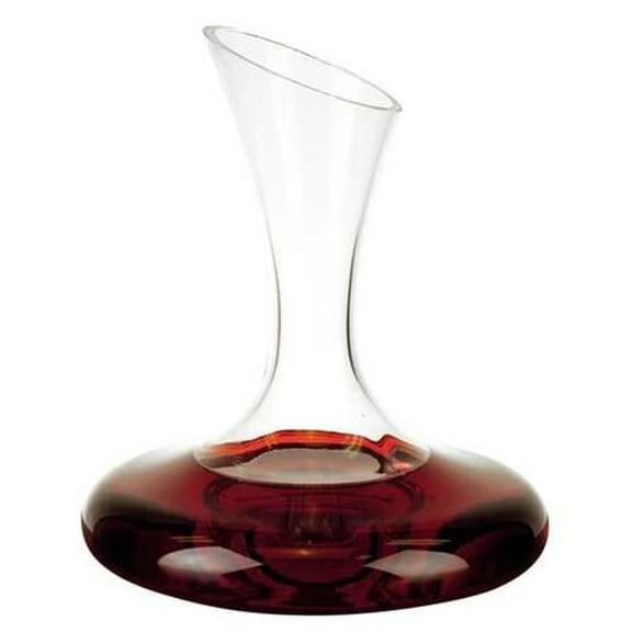 2" X 7.5" X 9.5" Mouth Blown Crystal Lead Free Wine Carafe  32 oz.