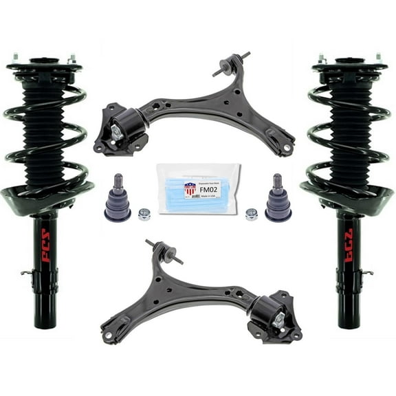 Front Complete Struts Lower Control Arms For 13-2017 Accord Manual Transmission