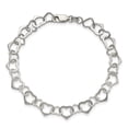 thumbnail image 4 of Auriga Fine Jewelry 925 Sterling Silver Hearts Bracelet 7.5 inch for Women, 4 of 6