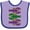Lavender and Purple, variant on Inktastic Mardi Gras Celebration Funny Crawfish Boys or Girls Baby Bib