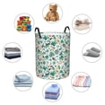 thumbnail image 4 of Fotbe Floral In Teal Cesto de Ropa con Asas, Cesto Impermeable de Gran Capacidad, Bolsa de Lavado para Dormitorio, Cesto de Ropa con Ruedas y Asas-Medium, 4 of 6