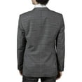 thumbnail image 4 of Adam Baker by Douglas & Grahame Men's 868161/1 Single Breasted 100% Wool Ultra Slim Fit Blazer/Sport Coat - Grey Check - 46R, 4 of 4