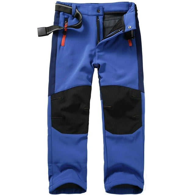 Hfolob Pantalons Garçons Pantalons de Ski Pantalons Cargo Doublés Pantalons Thermiques Pantalons Filles Pantalons de Neige Pantalons d'Hiver Pantalons de Randonnée