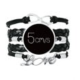 thumbnail image 1 of Kowledge Unit Velocity Art Deco Fashion Bracelet Love Accessory Twisted Leather Knitting Rope Wristband, 1 of 3