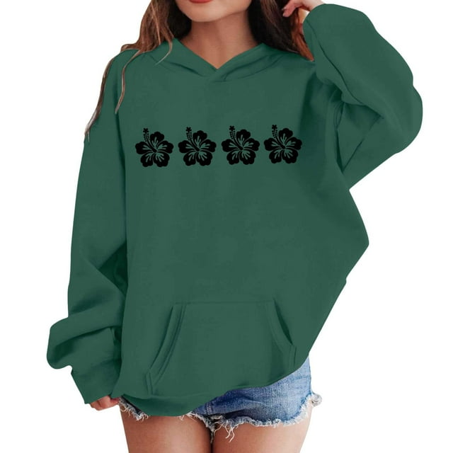 Liyamei Chandails à Capuchon et Chandails Molletonnés pour Filles pour l'Hiver, Tenue Décontractée, Col Rond, Chandail à Enfiler à Imprimé de Lettres pour Enfants de 2 à 13 Ans, Activités Extérieures et Confort Quotidien, 4-5 Ans