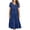 01 Blue, variant on Womens Dresses Casual Short Sleeve V-Neck Empire Waist Gingham Spring Fashion Long Trendy Tiered Formal Dresses