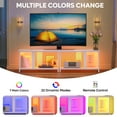 thumbnail image 4 of Pinmoco Meuble TV à DEL pour Téléviseurs jusqu'à 65 Pieds', Meuble TV Extensible Côte à Côte Ou Empilable avec Rangement, Blanc, 4 of 8