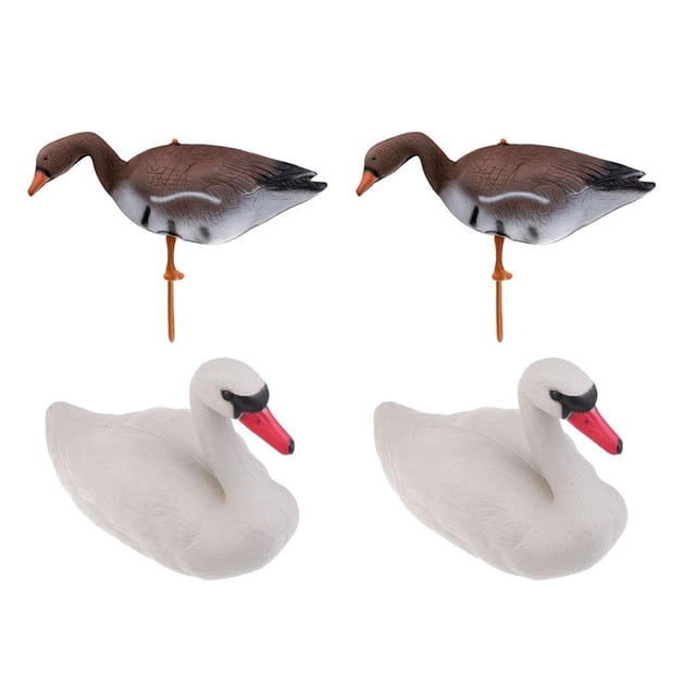 S SERENABLE Floating Swan Decoy for Hunting Fishing Garden Decors Pest Scarer , Set