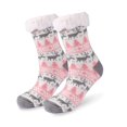thumbnail image 3 of 2 pares de calcetines navideños para el suelo, calcetines de nieve para mujeres adultas, pantuflas para dormir en casa, calcetines para las piernas, calcetines para alfombra, antideslizantes (talla ún, 3 of 5