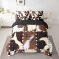 thumbnail image 2 of Homewish Farmhouse Cow Print Boy Girl Twin Bedding Sets 7-Piece,Geometric Plaid Grid Bedding Comforter Set Microfiber,Animal Print Patchwork Breathable Sheet Sets,Super Cozy Room Decor, 2 of 8