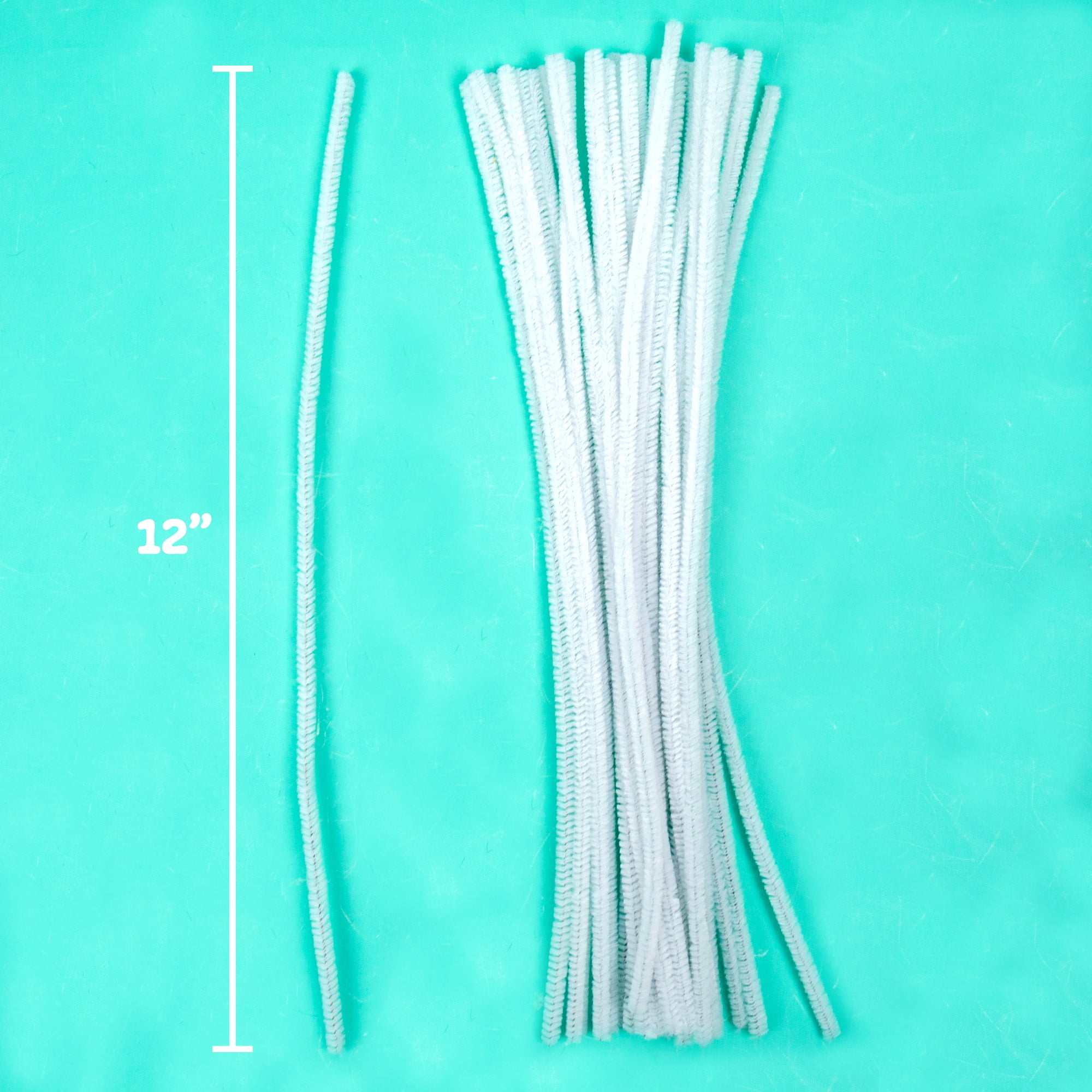 (8 pack) Hello Hobby White Fuzzy Sticks, 25-Pack