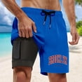 thumbnail image 2 of Bañador para hombre con forro compresivo - 95 % poliéster, cintura elástica, estampados coloridos, bolsillos para la playa/natación (S-XXXXXL), 2 of 4