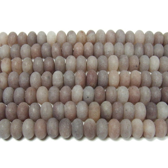 5x8mm 15.5 Inches Purple Aventurine Matte Rondelle Beads Genuine Gemstone Natural Jewelry Making