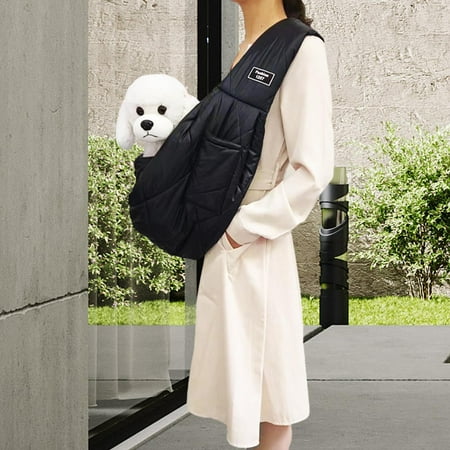 Menolana Dog Cat Carrier Bag Pet Carrier Winter Soft Breathable Tote Bag  Puppy Carrying Bag for Pet  Dogs  Outdoor Traveling Vacation Black