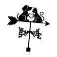 thumbnail image 3 of DYNWAVECA Weather Vane Wind Direction Indicator Farmhouse Garden Stake Ornament,Durable,Weathercock Measuring Tools Cat Dog Weathervane, 3 of 10