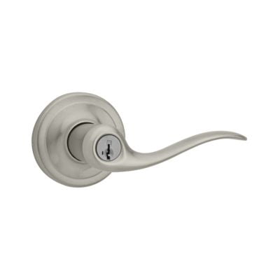 - Kwikset Tustin Keyed Entry Lever featuring SmartKey®,Satin Nickel, 97402-732