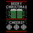 thumbnail image 2 of Women's Lost Gods Ugly Sweater Christmas Cheers  Graphic Tee Black Medium, 2 of 4