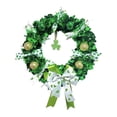 thumbnail image 3 of Tnarru ST Patricks Day Wreath ST.patrick's Day Decor Bow Green Rustic Three Leaf Wreath Front Door Wreath for Wedding Holiday, 3 of 8
