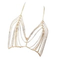 thumbnail image 1 of Sujetador de bikini con cadena de borlas jinwen Oro, 1 of 8