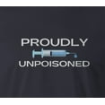 thumbnail image 2 of 9 Crowns Men's Unisex Graphic Tee  Proudly Unpoisoned Funny T-shirt (Proudly-Navy, Medium), 2 of 3