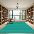 thumbnail image 2 of ODIKA 8'x10' Machine Washable Non-Slip Area Rug, Geometric Teal High Traffic Rug, Blue, 1050538, 2 of 7