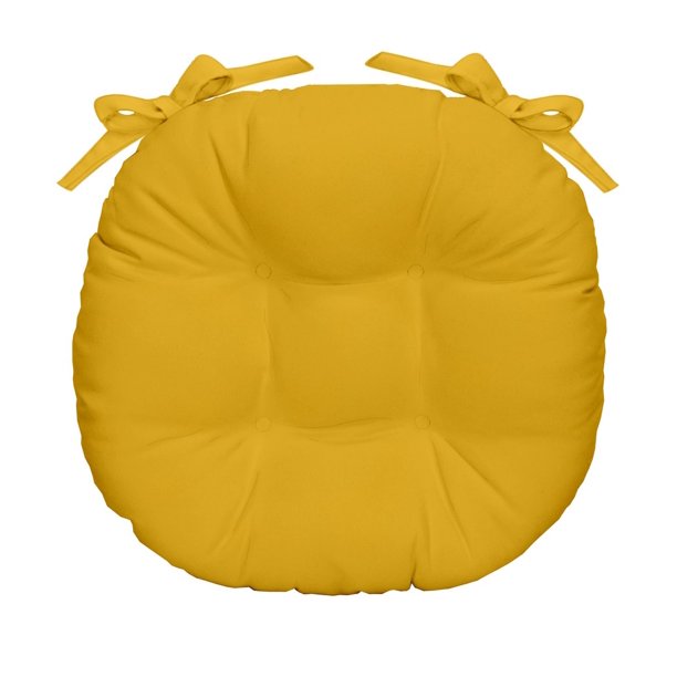 RSH Décor One~ Indoor / Outdoor Solid Yellow Decorative Tufted Bistro