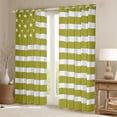 thumbnail image 2 of Homewish Fashion American Flag Black Out Curtains, Yellow Green Stripes Curtains Pack of 2 (42x63 Each), Modern Abstract Ombre Bedroom Curtains, Curtains and Drapes Bedroom Decor, 2 of 6