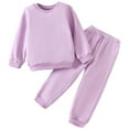 thumbnail image 1 of Two Piece Set For Boys And Girls Round Neck Long Sleeve Sweatshirt And Sweatpants Suit In Multiple Colors, 1 of 8