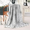 thumbnail image 4 of Halloween Spider Web Pattern Blanket,Comfortable Soft Lamb Wool Throw Blanket,All Season,Warm Lightweight Blankets for Sofa Bed Couch Living Room Chair,50"x60", 4 of 4