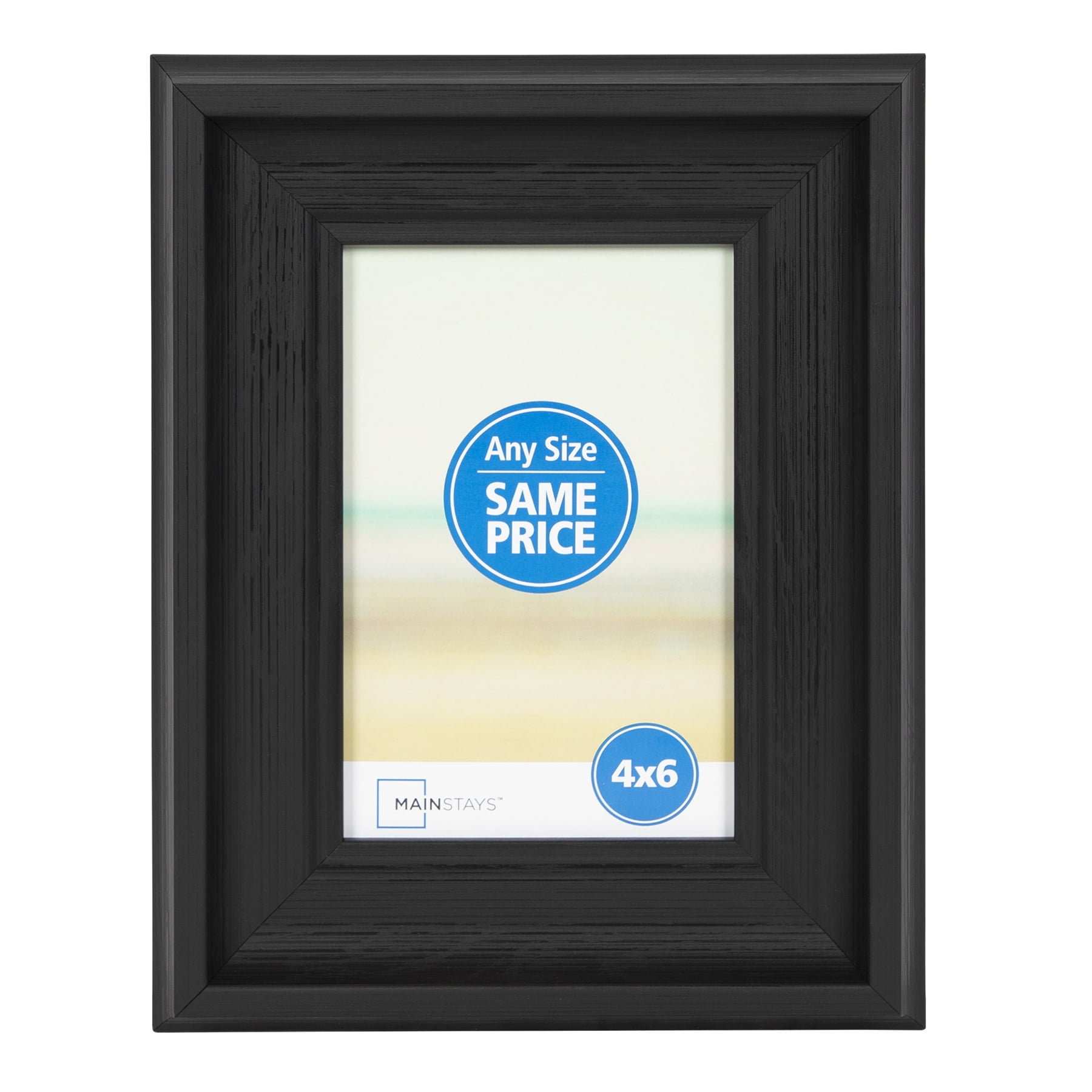 Mainstays Curved 4” x 6” Picture Frame, Black