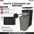thumbnail image 4 of Rev-A-Shelf Single Pullout Trash Can 35 qt. w/ Soft-close Slides, 4WCSC-1535DM-1, 4 of 11