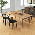 thumbnail image 2 of Gymax 4 PCS Dining Chair Windsor High Spindle Back Wood Kitchen Chairs w/ Rubber Wood Frame Black, 2 of 10