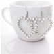 thumbnail image 4 of Pendiente de aro grande colgante con perla blanca y negra con pasador de acero inoxidable, pendientes de aro grandes para mujeres y niñas, joyería L2: gancho de corazón de plata -, 4 of 5
